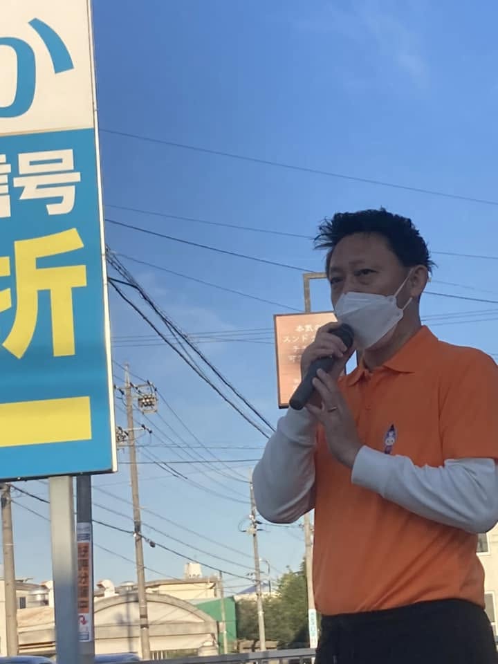 【山田圭さん早朝街頭活動in谷田町】