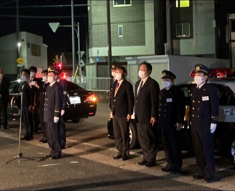 【👨‍🚒知立市消防団年末警戒の激励🚒】