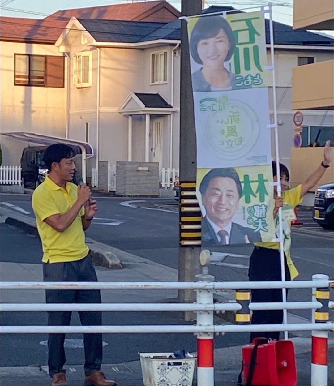 石川ともこ後援会の街頭演説会