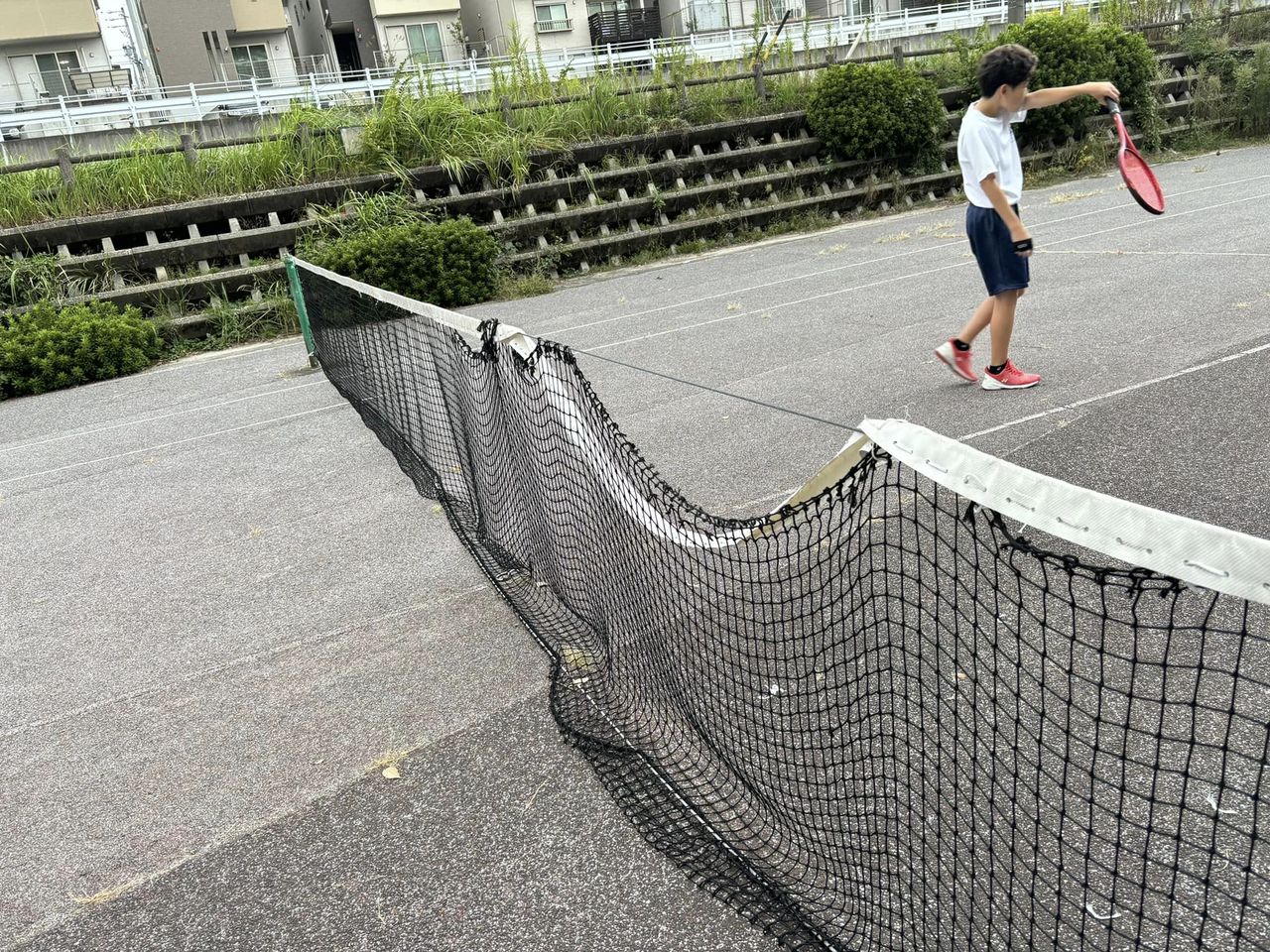 本林公園のテニス少年たち