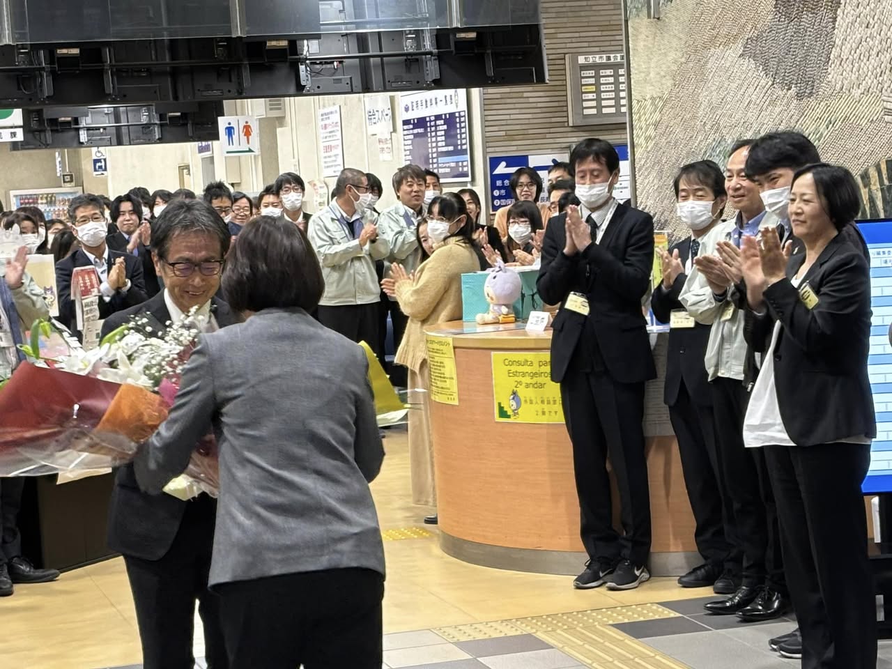 林市長退任式