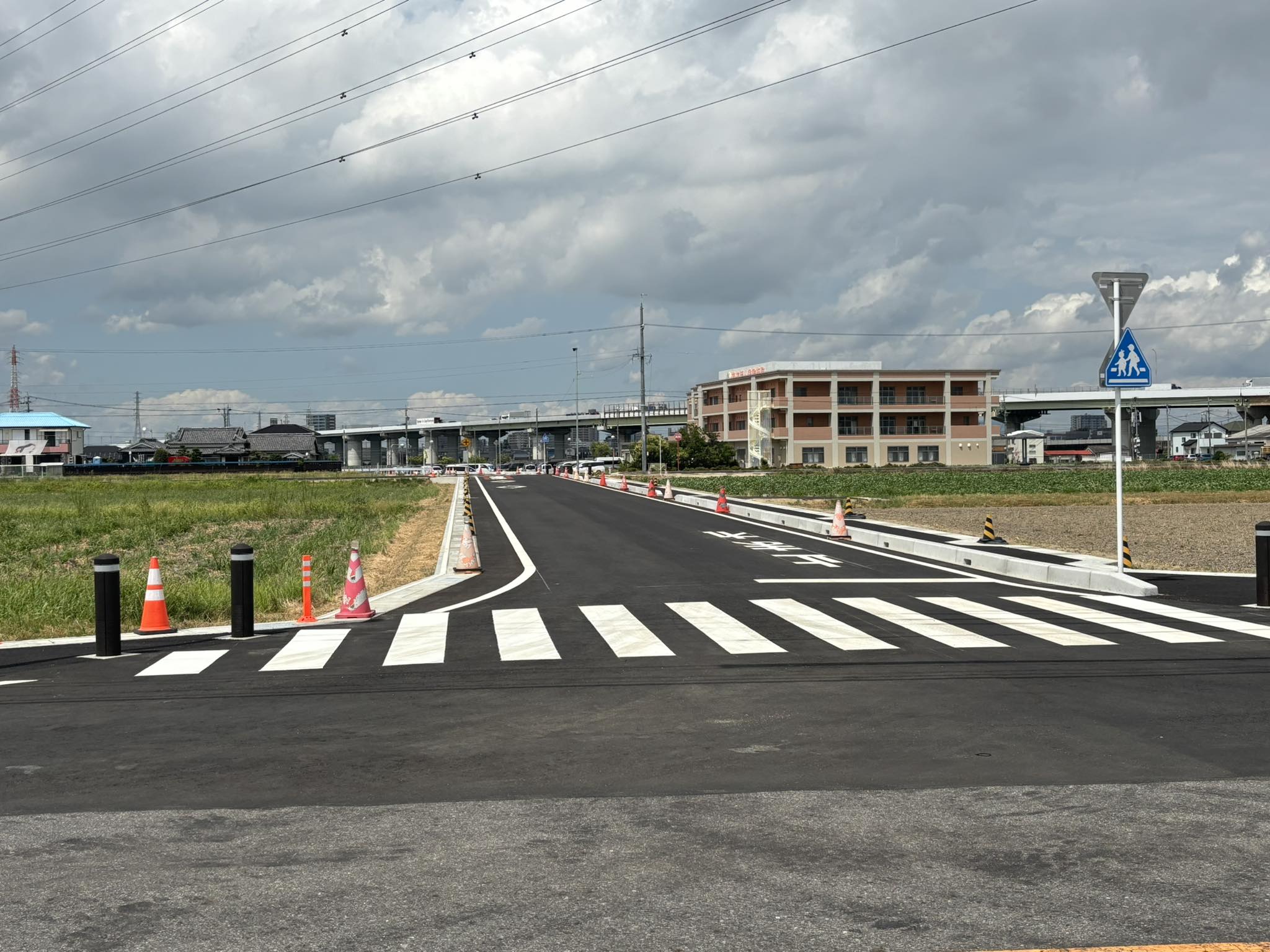 市道西中町11号線道路工事（歩道設置）完了