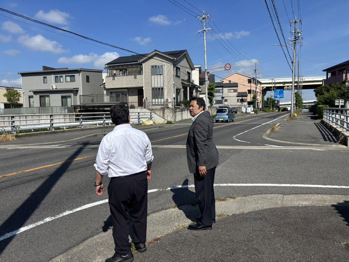交通事故現場の安全対策を要望