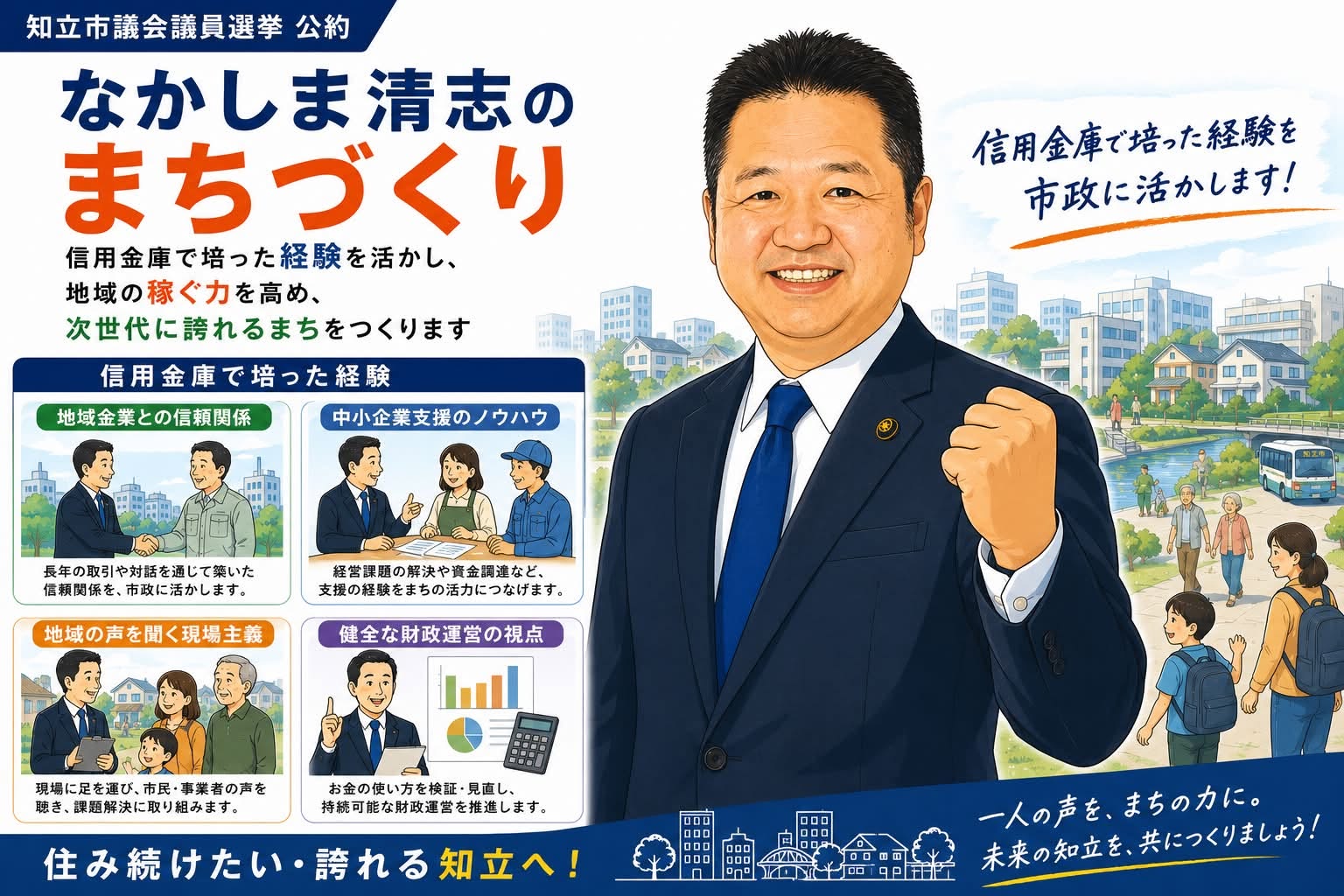 なかしま清志候補の市議会議員の選挙公約って？